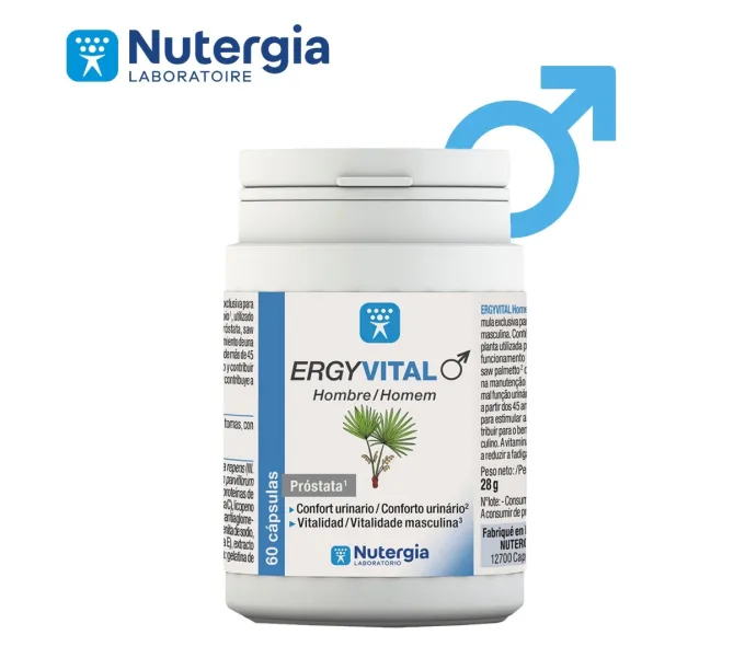 Comprar ERGYVITAL HOMBRE 60 CAP NUTERGIA online - Farmacia Coliseum