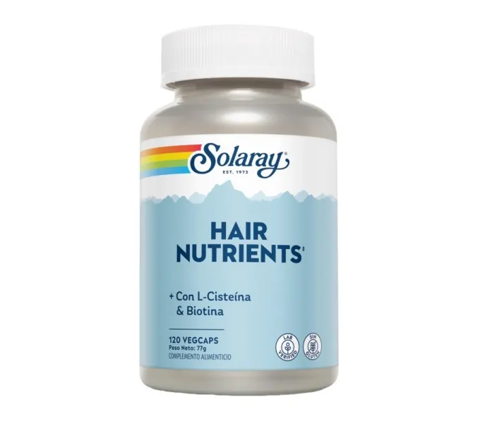 Comprar online HAIR NUTRIENTS 120 VEGCAPS SOLARAY - Farmacia Coliseum