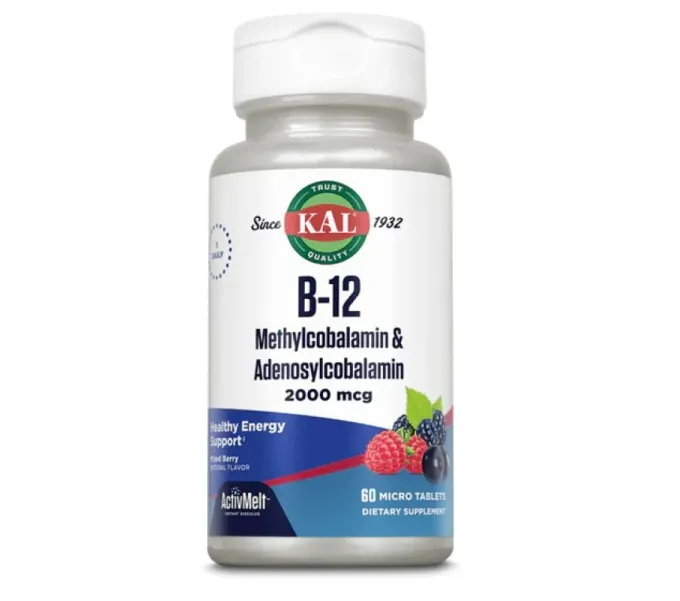 Comprar B12 METHYLCOBALAMINA&ADENOSLYCOBALAMIN 2000MG SOLARAY online - Farmacia Coliseum
