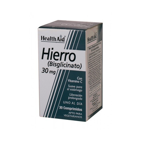 HIERRO (IRON BISGLICINATO CON VIT C) 30 COMP HEALTH AID NUTRINAT