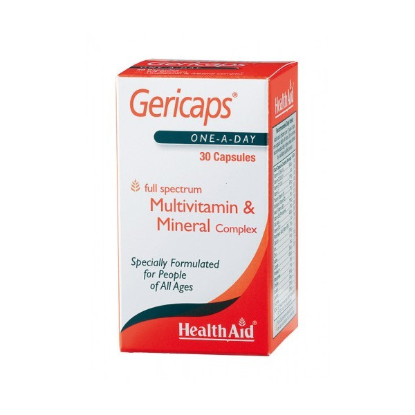 GERICAPS MULTINUTRIENTES (MULTIVITAMIN MINERALS) 30 CAP HEALTH AID NUTRINAT