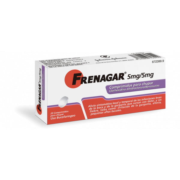 FRENAGAR 5 MG/5 MG 20 COMPRIMIDOS PARA CHUPAR