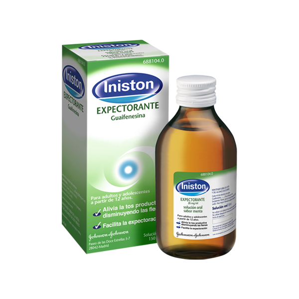 INISTON EXPECTORANTE 20MG/ML SOLUCION ORAL SABOR MENTA 150 ML