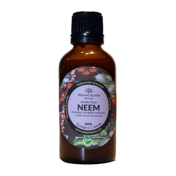 ACEITE NEEM SALVAJE PURO VIRGEN EXTRA BIO 50 ML MAISON KARIT