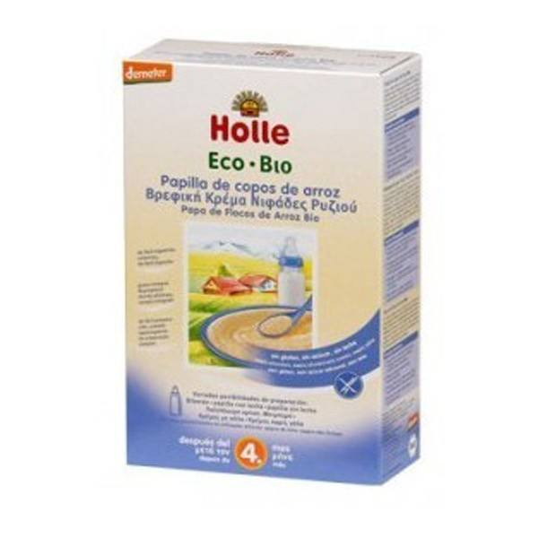 PAPILLA COPOS ARROZ ECO 250 GR (+4 MESES) HOLLE