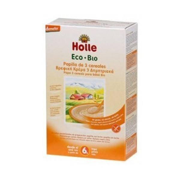 PAPILLA 3 CEREALES INT ECO 250 GR (+6 MESES) HOLLE