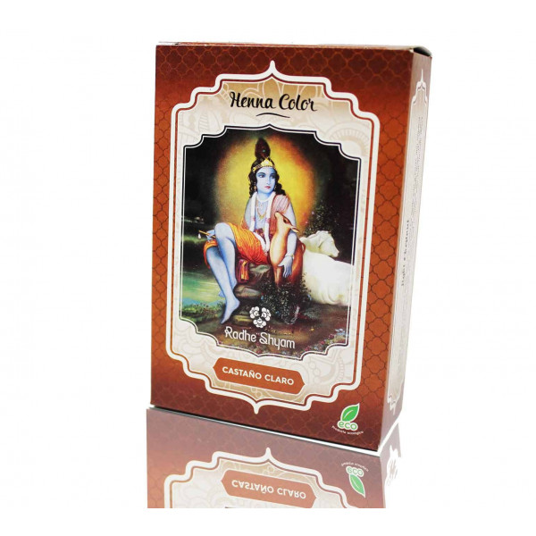 HENNA CASTAÑO CLARO POLVO 100 GR RADHE SHYAM