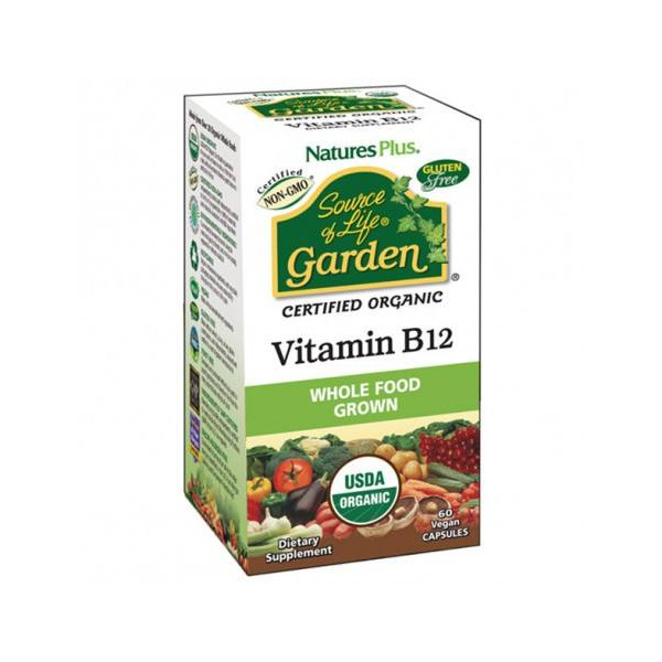 VITAMINA B-12 (500 MCG METILCOBALAMINA) GARDEN 60 CAP VEG NATURES PLUS