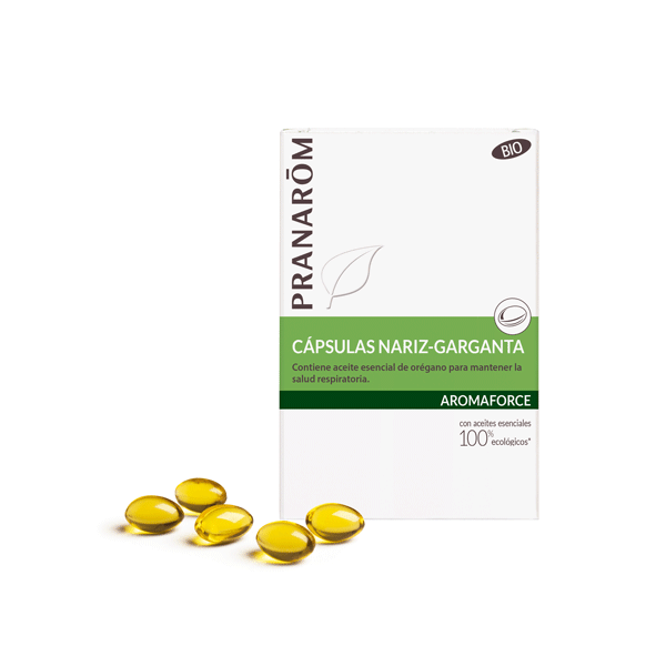 AROMAFORCE CAPSULAS NARIZ GARGANTA (OREGANO+LIMON) 30 CAP PRANAROM