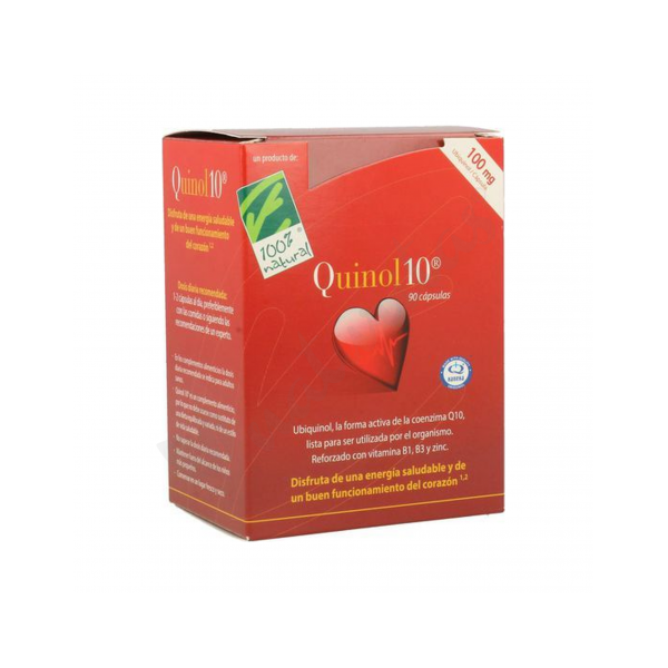 QUINOL 10 UBIQUINOL 100 MG 90 PERLAS CIEN POR CIEN NATURAL