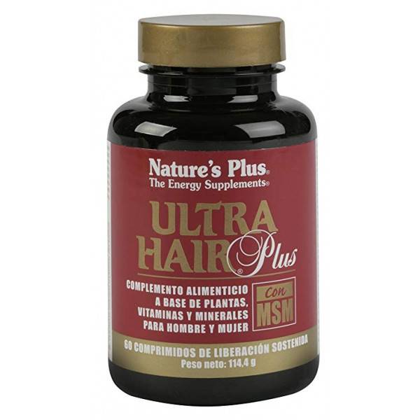 ULTRA HAIR PLUS MSM 60 COMP NATURE'S PLUS