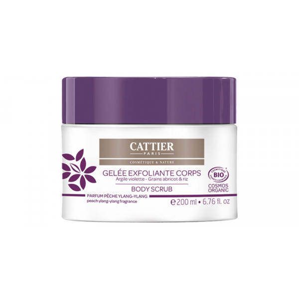 CATTIER GEL EXFOLIANTE CORPORAL ARCILLA PURPURA GRANOS ALBARICOQUE ARROZ BIO 200 CC