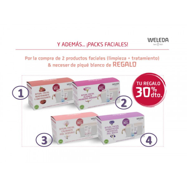 WELEDA PACK PIEL MIXTA IRIS (FLUIDO HIDRATANTE DIA + ESPUMA LIMPIADORA + NECESER)