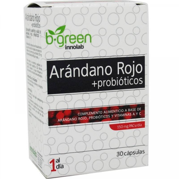 ARANDANO ROJO + PROBIOTICOS  30 CAPSULAS BE GREEN