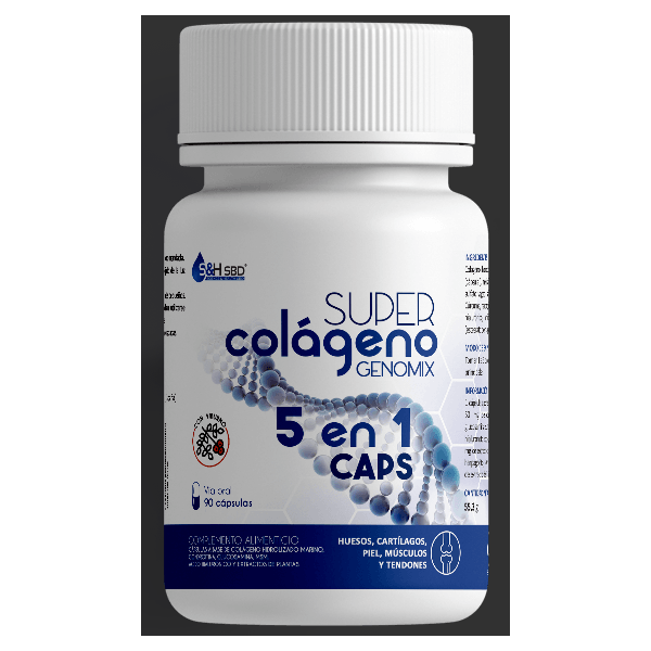 COLAGENO SUPER GENOMIX 5 EN 1 90 CAP SCIENCE AND HEALTH