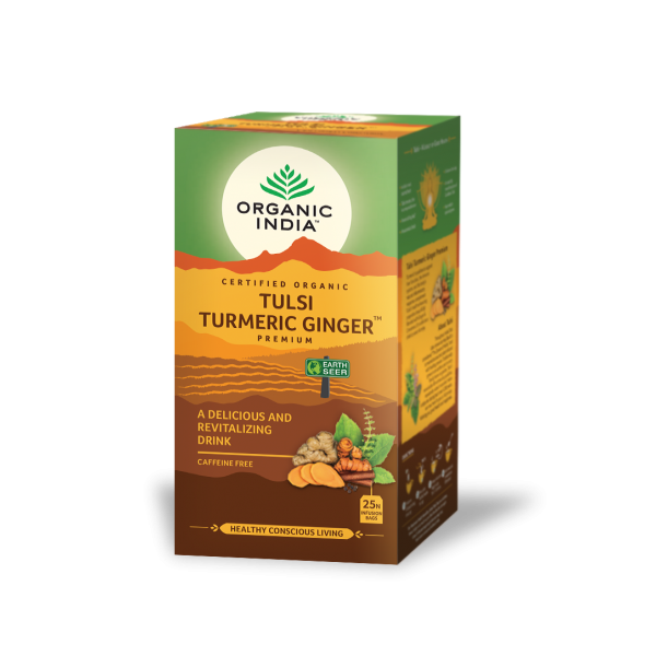 TULSI TURMERIC GINGER (REVITALIZANTE) 25 SOBRES ORGANIC INDIA