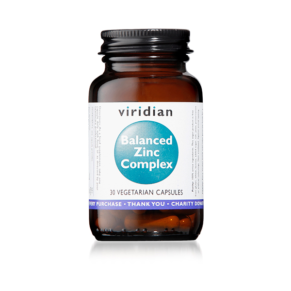 BALANCED ZINC COMPLEX 30 VEG CAPS VIRIDIAN