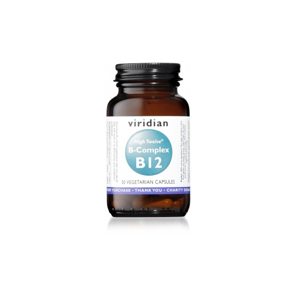 HIGH TWELVE VITAMIN B12 CON B-COMPLEX 30 VEG CAPS VIRIDIAN