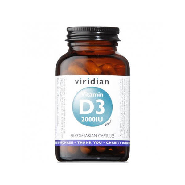 VITAMINA D3 VEGANA 2000 UI 60 VEG CAPS VIRIDIAN