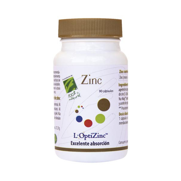 ZINC OPTIZINC (ZINC METIONINA) 20 MG 90 CAP CIEN POR CIEN NATURAL