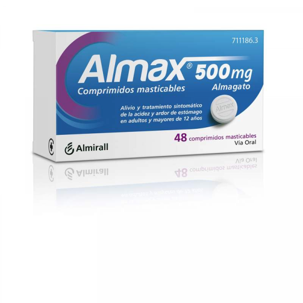 ALMAX 500 MG 48 COMPRIMIDOS MASTICABLES