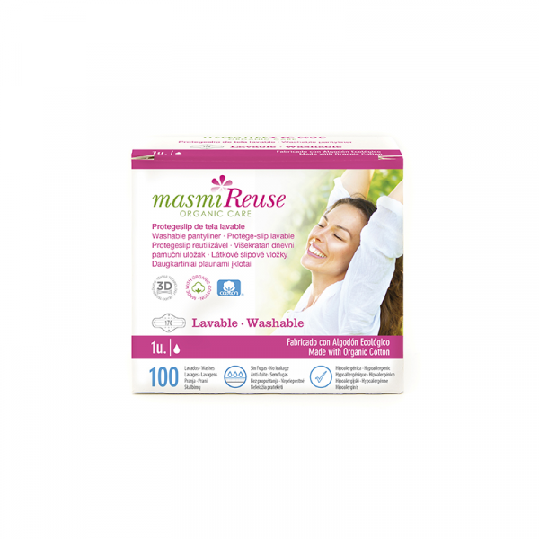 PROTEGESLIP TELA LAVABLE CON ALAS MASMI NATURAL COTTON